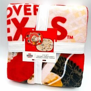 HEB CREAMY CREATION DOUBLE SIDED THROW BLANKET